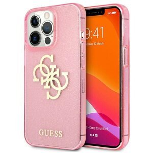 Husa Cover Guess Tpu Big 4G Full Glitter pentru iPhone 13 Pro Max Pink