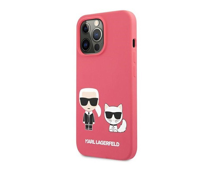 Husa Cover Karl Lagerfeld Choupette Liquid Silicone pentru iPhone 13 Pro Pink thumb