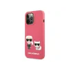 Husa Cover Karl Lagerfeld Choupette Liquid Silicone pentru iPhone 13 Pro Pink