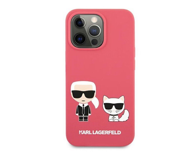 Husa Cover Karl Lagerfeld Choupette Liquid Silicone pentru iPhone 13 Pro Pink thumb