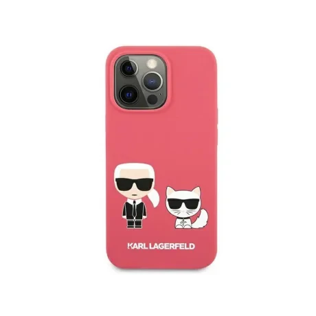 Husa Cover Karl Lagerfeld Choupette Liquid Silicone pentru iPhone 13 Pro Pink