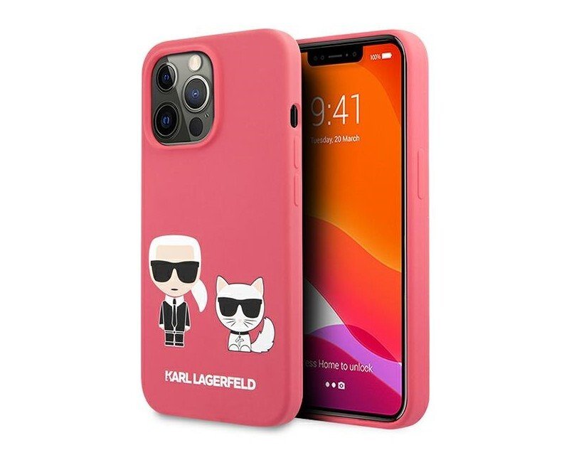 Husa Cover Karl Lagerfeld Choupette Liquid Silicone pentru iPhone 13 Pro Pink thumb