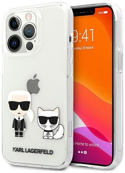 Husa Cover Karl Lagerfeld Ikonik Embossed and Glitter pentru iPhone 13 Pro Clear thumb