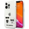 Husa Cover Karl Lagerfeld Ikonik Embossed and Glitter pentru iPhone 13 Pro Clear