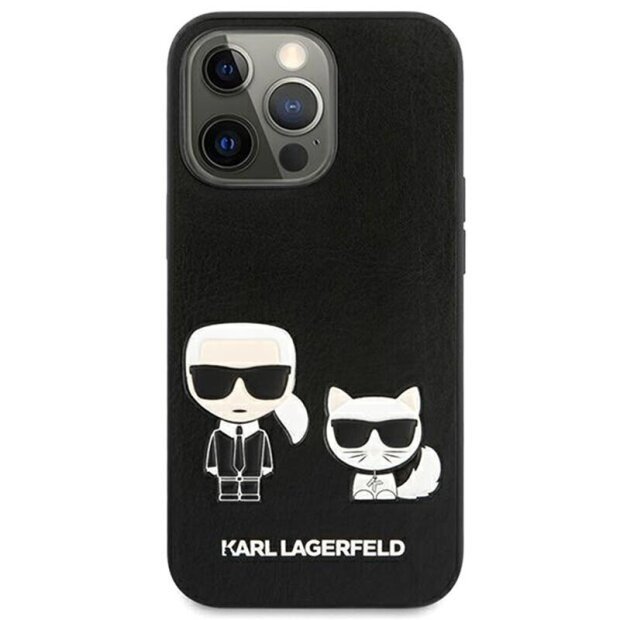 Husa Cover Karl Lagerfeld Liquid and Choupette Leather pentru iPhone 13 Pro Max Black
