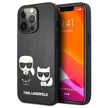 Husa Cover Karl Lagerfeld Liquid and Choupette Leather pentru iPhone 13 Pro Max Black thumb