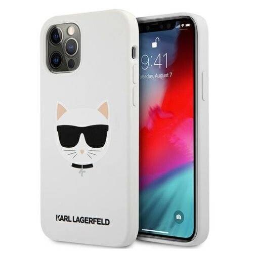 Husa Cover Karl Lagerfeld Choupette Head Silicone pentru iPhone 12 Pro Max White thumb