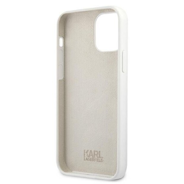 Husa Cover Karl Lagerfeld Choupette Head Silicone pentru iPhone 12 Pro Max White