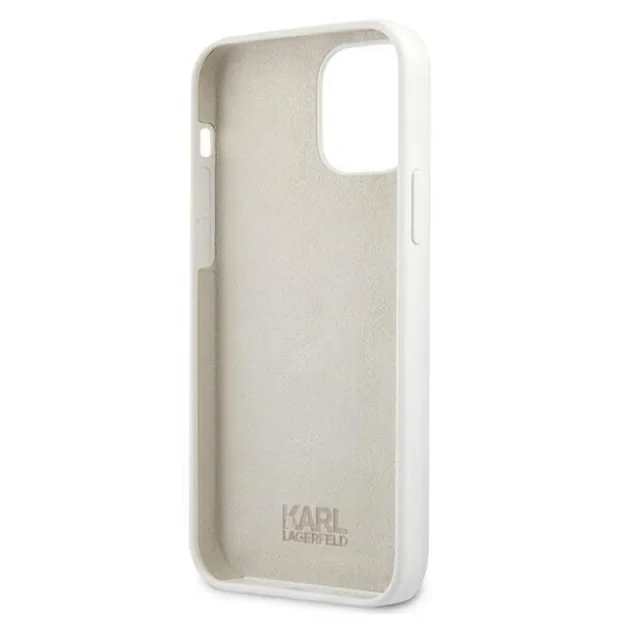 Husa Cover Karl Lagerfeld Choupette Head Silicone pentru iPhone 12 Pro Max White