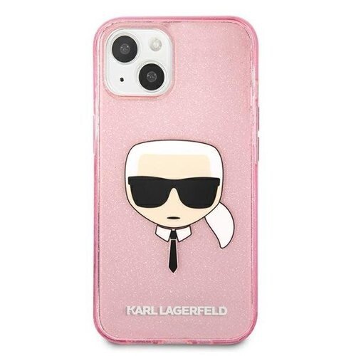 Husa Cover Karl Lagerfeld Full Glitter Karl Head pentru iPhone 13 Pink thumb