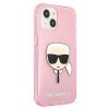 Husa Cover Karl Lagerfeld Full Glitter Karl Head pentru iPhone 13 Pink
