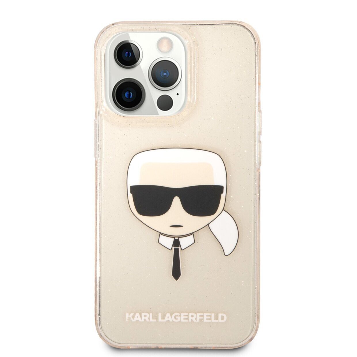 Husa Cover Karl Lagerfeld Full Glitter Karl Head pentru iPhone 13 Pro Gold thumb