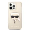 Husa Cover Karl Lagerfeld Full Glitter Karl Head pentru iPhone 13 Pro Gold