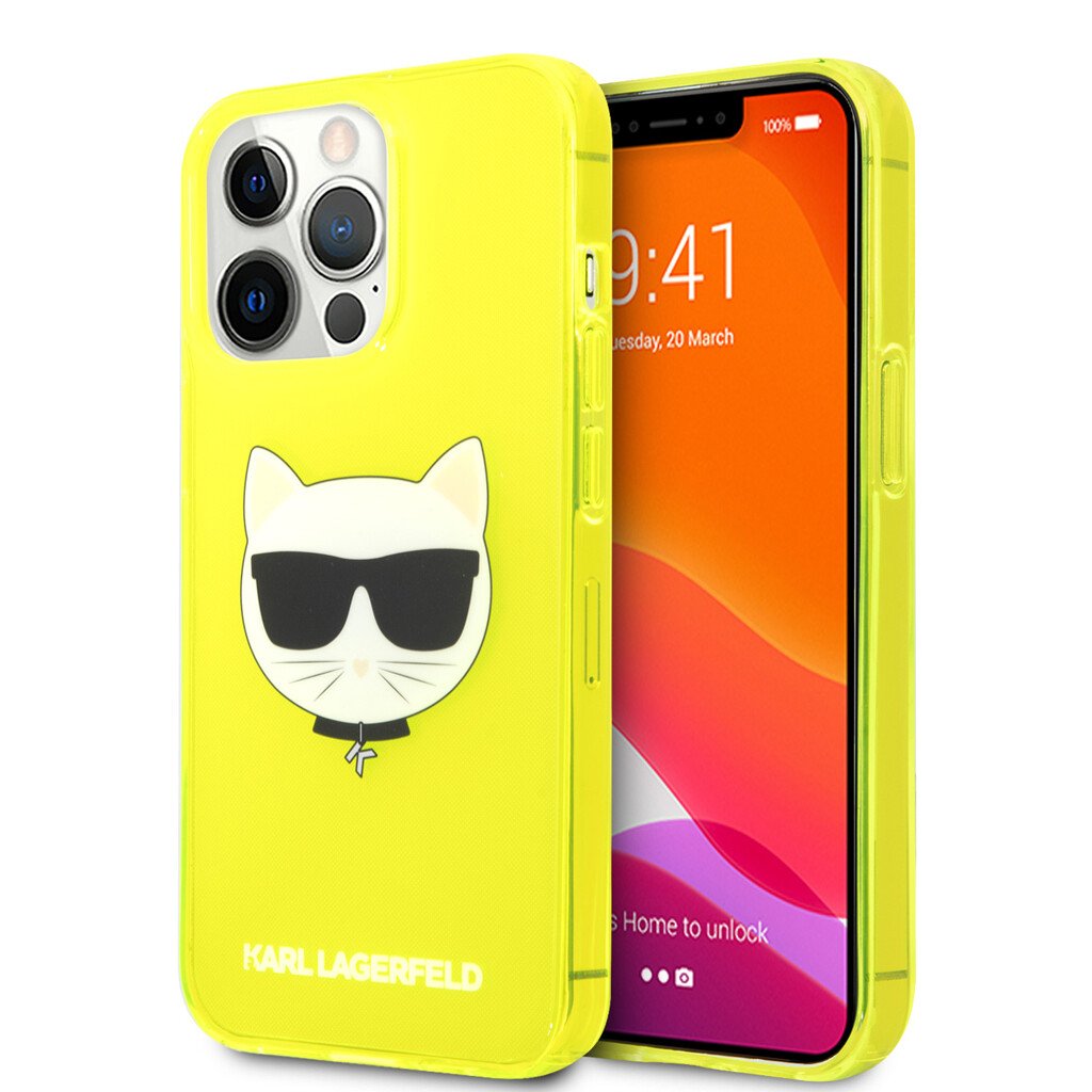 Husa Cover Karl Lagerfeld TPU Choupette Head pentru iPhone 13 Pro Yellow thumb