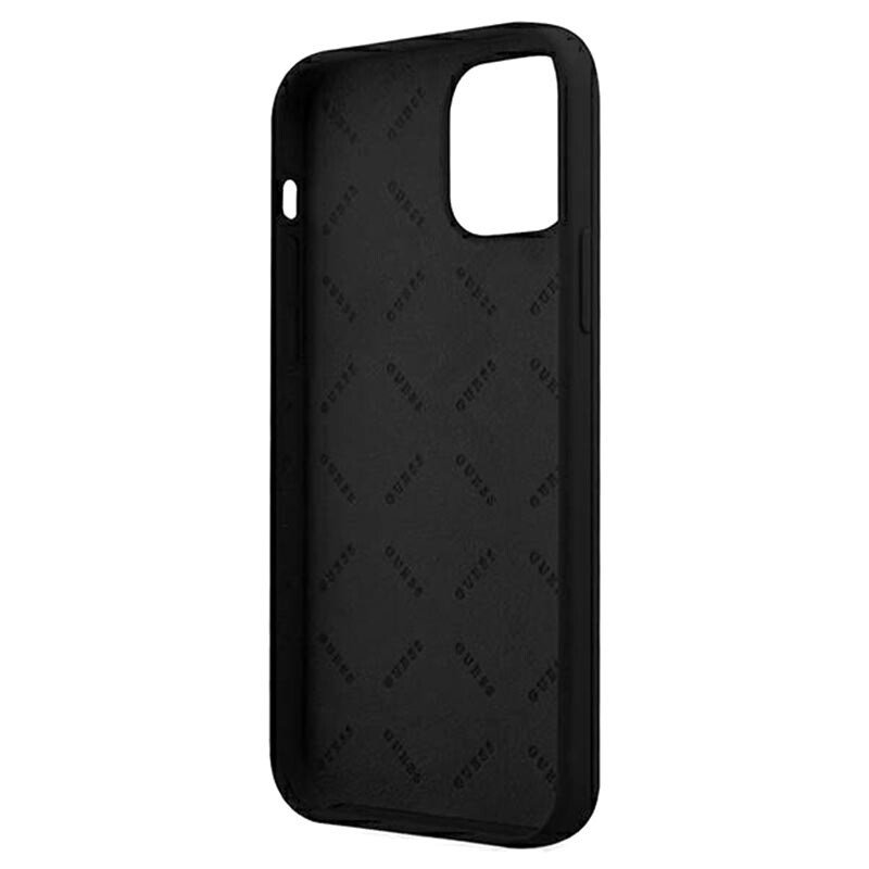 Husa Cover Guess Silicone pentru iPhone 12 Pro Max Tone On Tone Black thumb