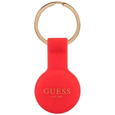 Husa Guess Liquid Silicone Classic Logo AirTag  Red