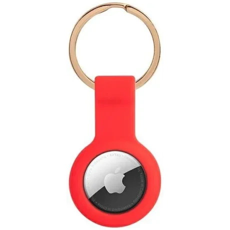Husa Guess Liquid Silicone Classic Logo AirTag  Red