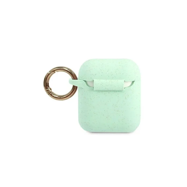 Husa Airpods Guess Denim Triangle pentru Airpods 1/2 Green