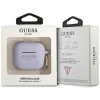 Husa Airpods Guess Silicone Printed Logo pentru Airpods 3 Violet