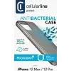 Husa Cover Cellularline Hard Antimicrobial pentru iPhone 12/12 Pro Negru