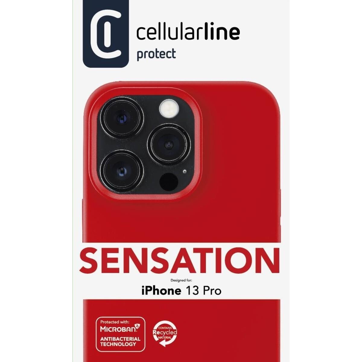 Husa Cover Cellularline Silicon Soft pentru iPhone 13 Pro Rosu thumb