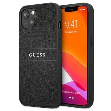 Husa Cover Guess Leather Saffiano pentru iPhone 13 Mini Black thumb