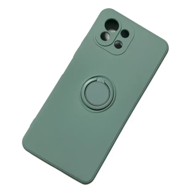 Husa Cover Silicon Finger Grip pentru Xiaomi Mi 11 Lite 4G/5G Verde