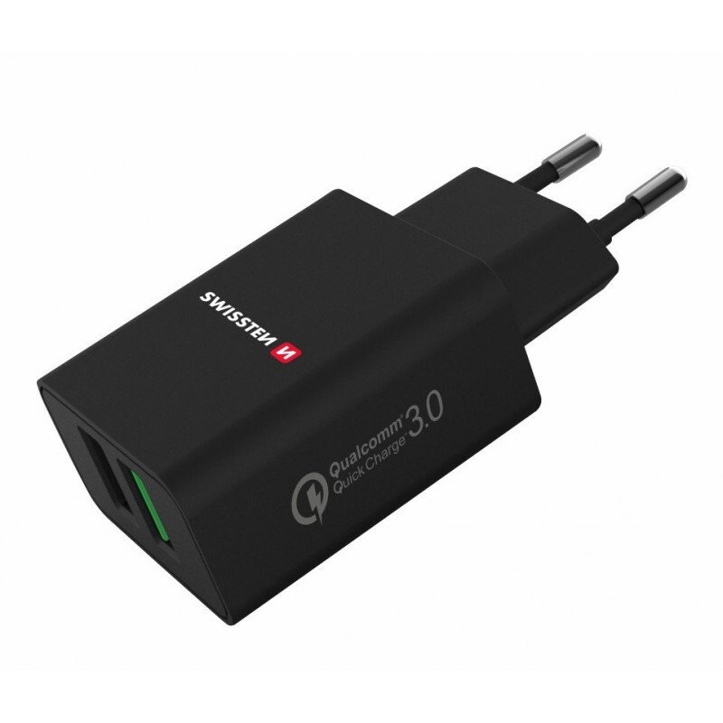 Incarcator Retea Swissten 2xUSB QC 3.0+23W Negru thumb