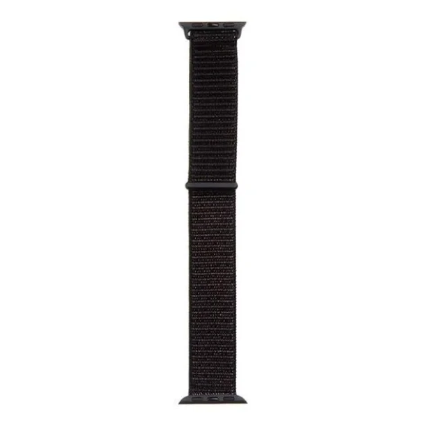 Curea ceas Textil Tactical pentru Apple Watch 1/2/3/4/5/6/7/SE 38/40/41mm Negru