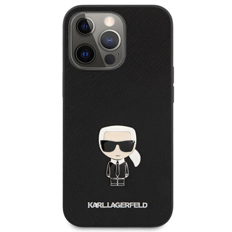 Husa Cover Karl Lagerfeld Saffiano Ikonik pentru iPhone 13 Pro Max Black thumb
