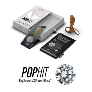 Set Folie+Popsockets Swarovski+Spray Dezinfectant Panzer pentru iPhone X/Xs/11 Pro Negru