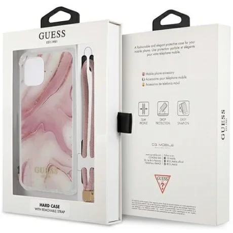Husa Cover Guess Marble pentru iPhone 12 Pro Max Pink