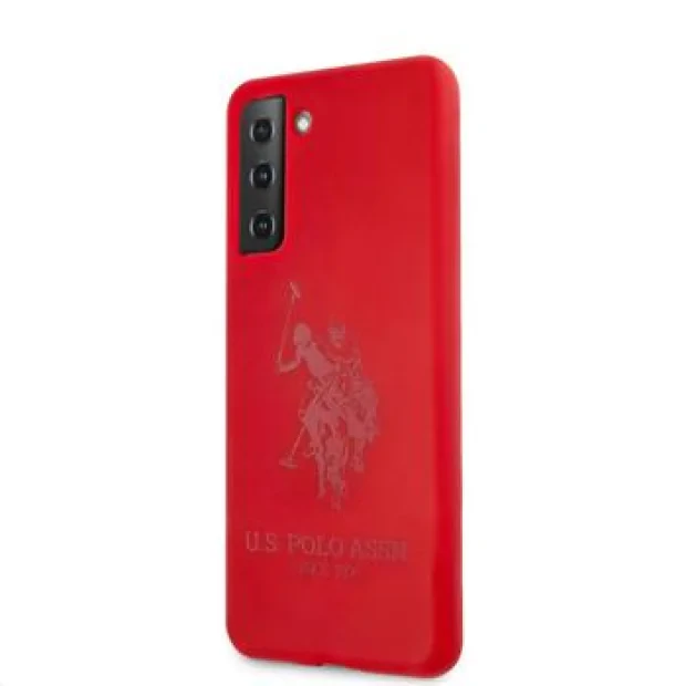 Husa Cover US Polo Silicone On Tone pentru Samsung Galaxy S21 Red