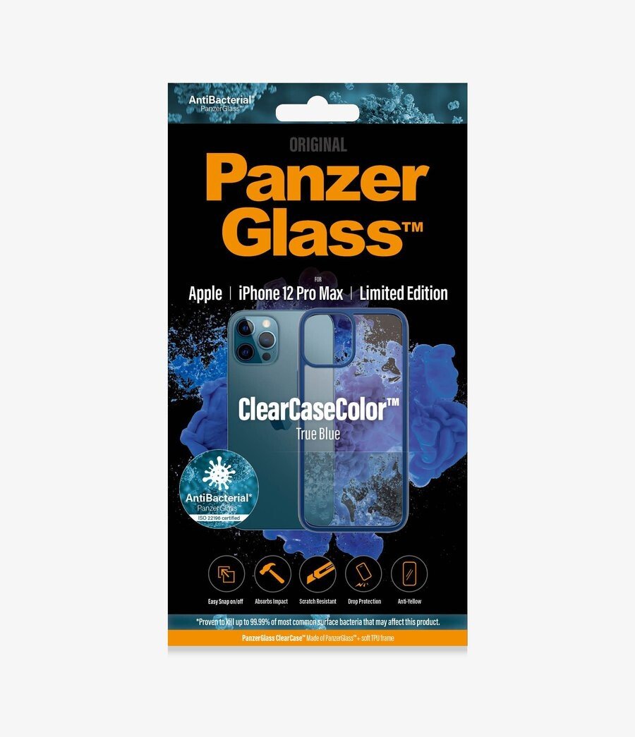 Husa Cover Panzer Clear Case pentru iPhone 12 Pro Max Albastru thumb