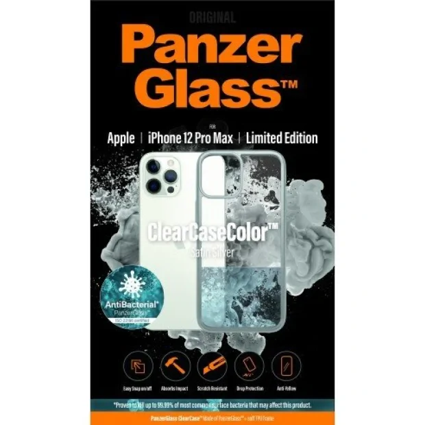 Husa Cover Panzer Clear Case pentru iPhone 12 Pro Max Silver
