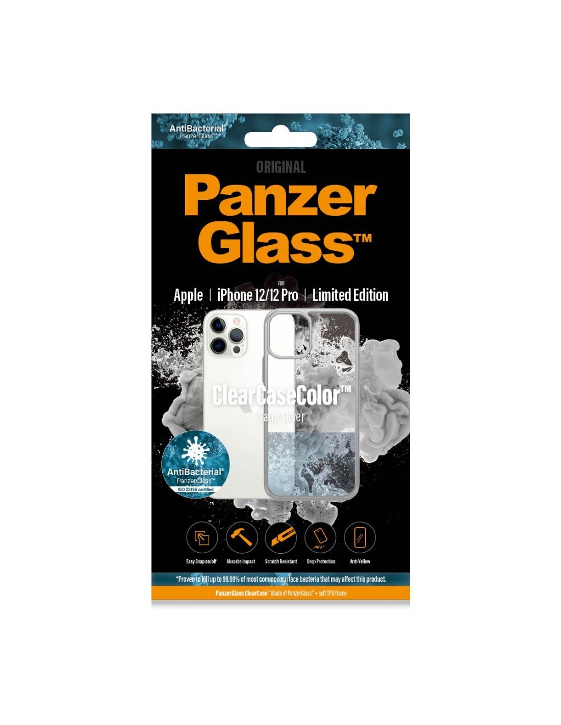 Husa Cover Panzer Clear Case pentru iPhone 12/12 Pro Silver thumb