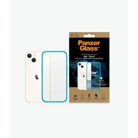 Husa Cover Panzer Clear Case pentru iPhone 13 Albastru