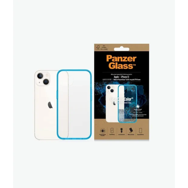 Husa Cover Panzer Clear Case pentru iPhone 13 Albastru