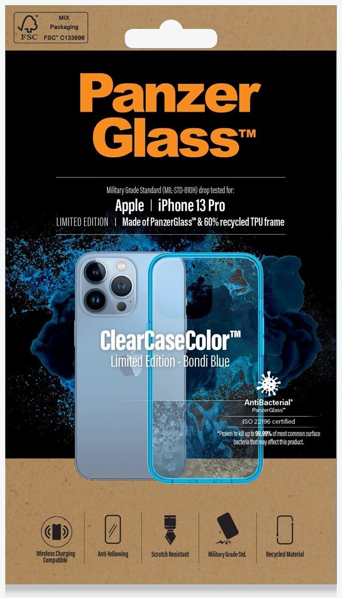Husa Cover Panzer Clear Case pentru iPhone 13 Pro Albastru thumb
