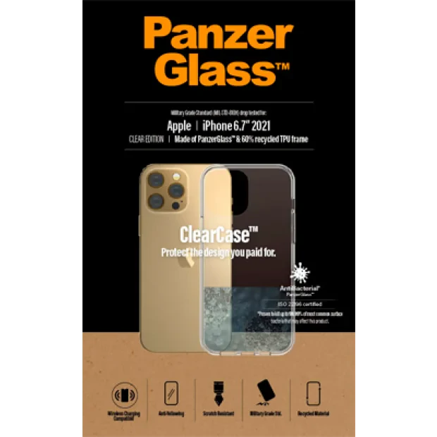 Husa Cover Panzer Clear Case pentru iPhone 13 Pro Max Transparent