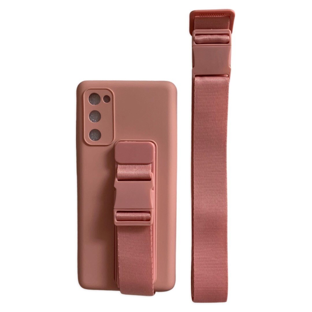 Husa Cover Silicon Rope cu suport pentru Samsung Galaxy S20 FE 5G Roz thumb