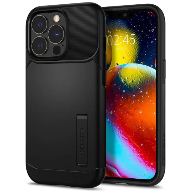 Husa Cover Spigen Slim Armor pentru iPhone 13 Pro Black