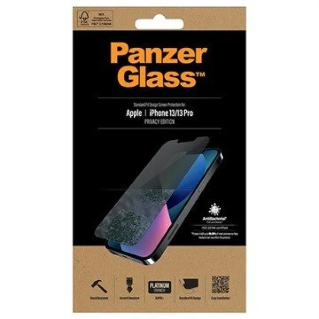 Folie Sticla Panzer pentru iPhone 13/13 Pro Negru