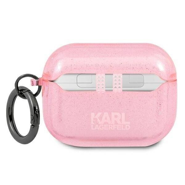 Husa Airpods Pro Glitter Choupette Head Karl Lagerfeld Pink thumb