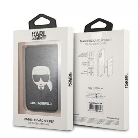 Magnetic Wallet Saffiano Karl Lagerfeld Black thumb