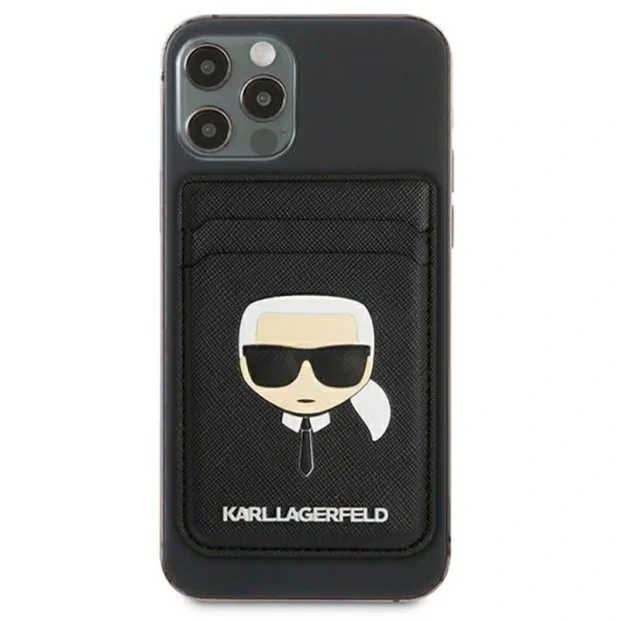 Magnetic Wallet Saffiano Karl Lagerfeld Black