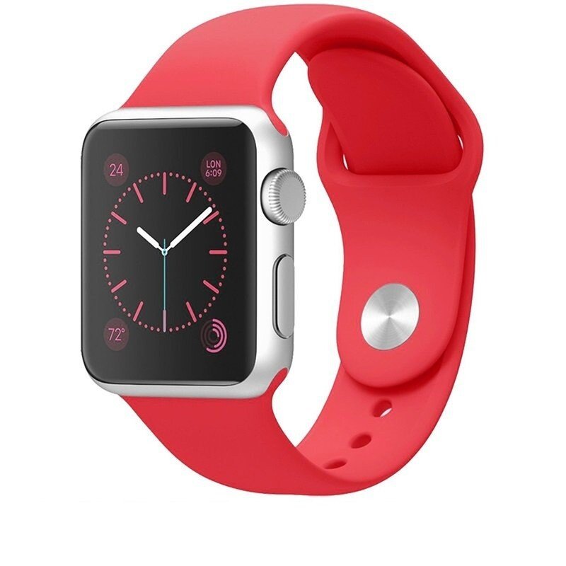 Curea ceas Silicon Tactical pentru Apple Watch 1/2/3/4/5/6/SE 42/44/45mm Red thumb