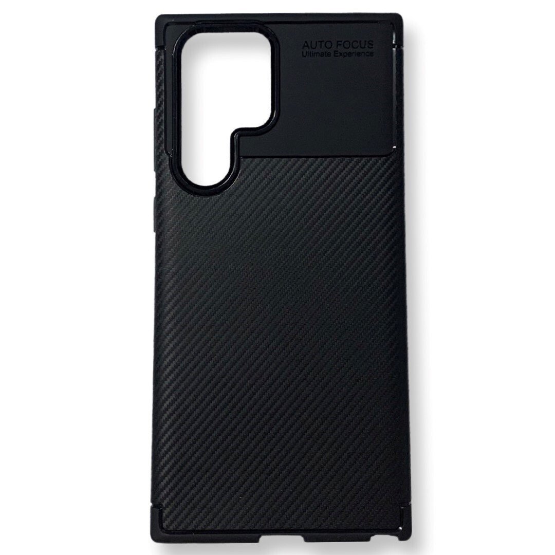 Husa Cover Silicon Carbon Vennus pentru Samsung Galaxy S22 Ultra Negru thumb