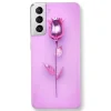 Husa Fashion Mobico pentru Samsung Galaxy S21 Purple Flower