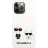 Husa Cover Karl Lagerfeld Silicone Karl&amp;Choupette pentru iPhone 13 Pro Max White
